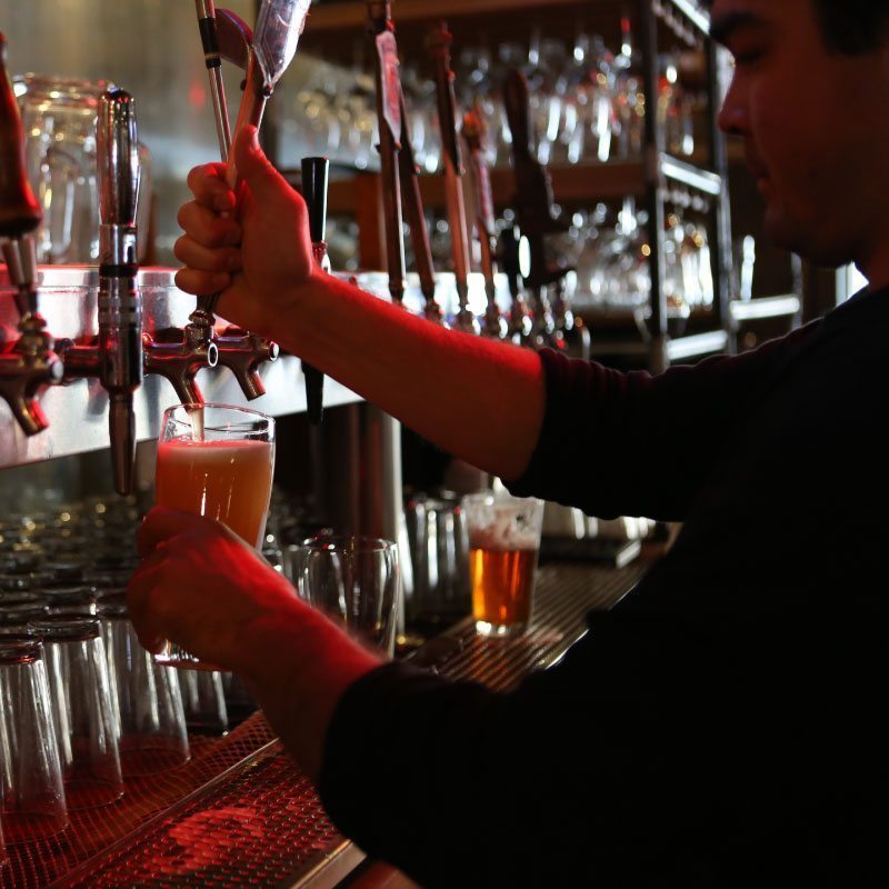 smooth tap pours meet smooth tasting beer at steamworks restaurant in durango co