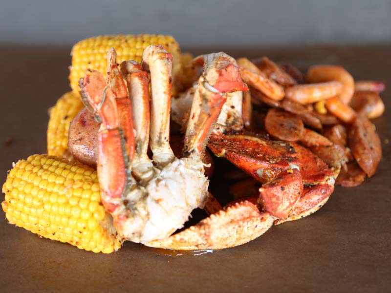 Cajun_Boil Cajun Boil at Steamworks Brewing Company is fun to eat